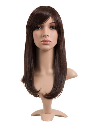 Natalie Natural Straight Side Fringe Full Head Wig
