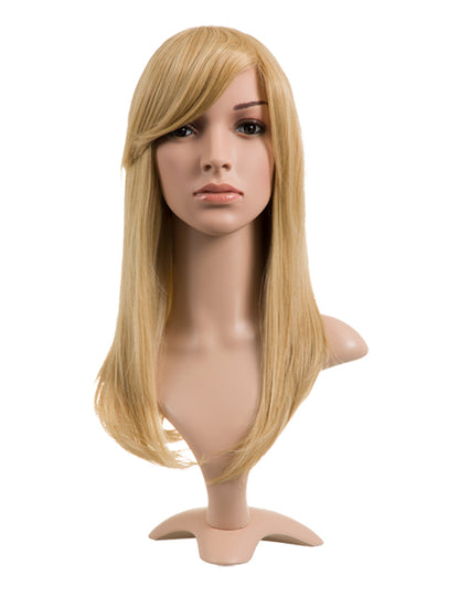 Natalie Natural Straight Side Fringe Full Head Wig