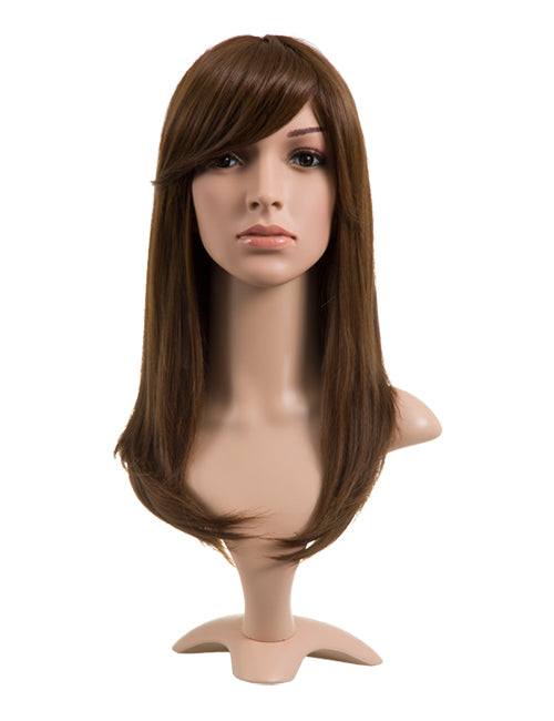 Natalie Natural Straight Side Fringe Full Head Wig