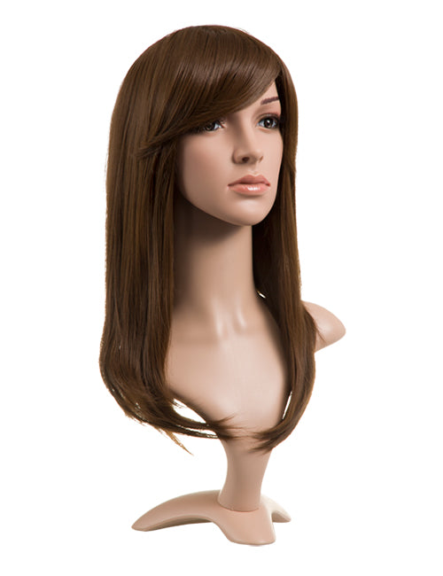 Natalie Natural Straight Side Fringe Full Head Wig