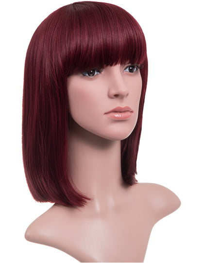 Nicole Shoulder Length Full Fringe Bob Full Head Wig