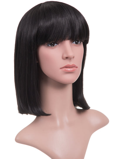 Nicole Shoulder Length Full Fringe Bob Full Head Wig
