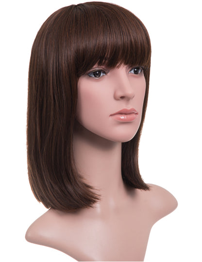 Nicole Shoulder Length Full Fringe Bob Full Head Wig