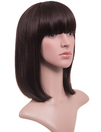 Nicole Shoulder Length Full Fringe Bob Full Head Wig