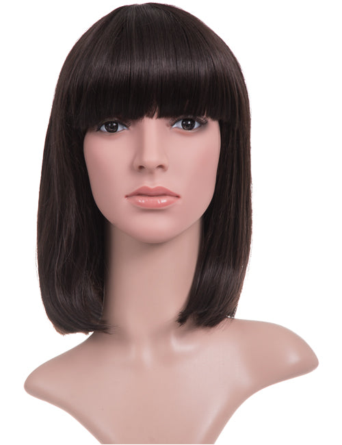 Nicole Shoulder Length Full Fringe Bob Full Head Wig