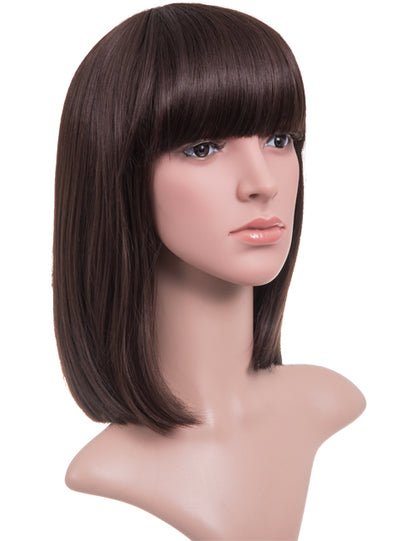 Nicole Shoulder Length Full Fringe Bob Full Head Wig