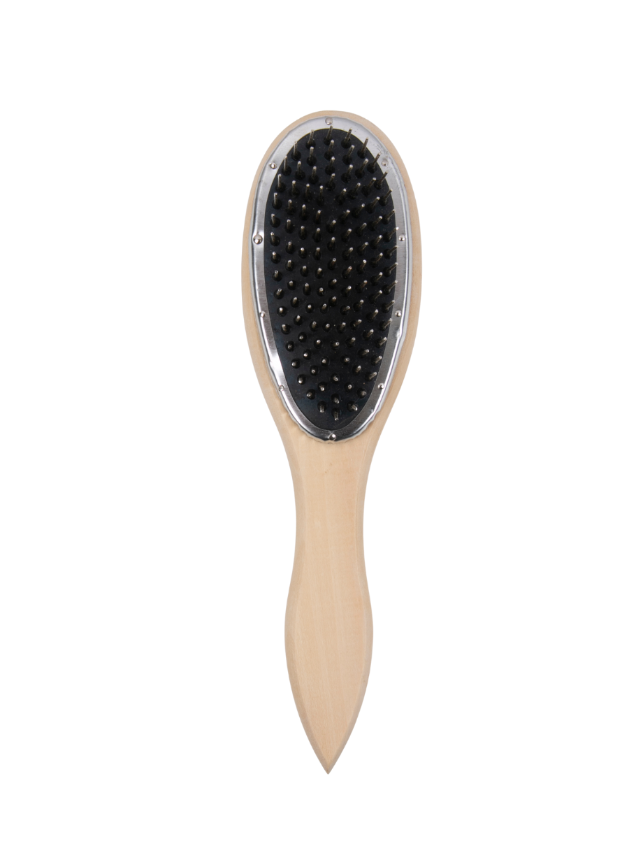 Wooden Metal Hard Base Synthetic Hair Brush
