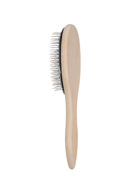 Wooden Metal Hard Base Synthetic Hair Brush