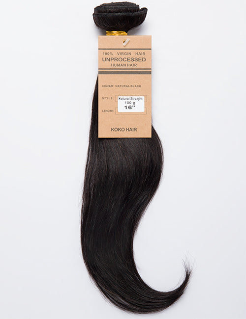 Straight Bundle 100g Virgin India Human Hair Weave Extensions