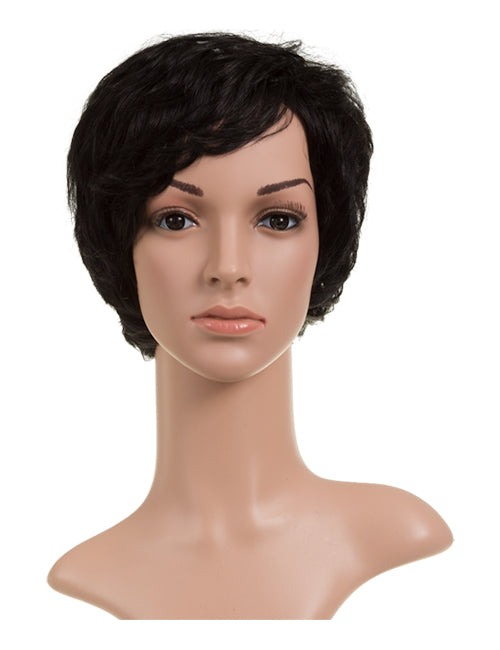 Sarah - Short Pixie Cut Human Hair Full Head Wig