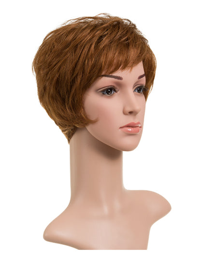 Sarah - Short Pixie Cut Human Hair Full Head Wig