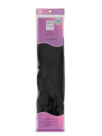 Premium Synthetic Fibre V-Shaped One Piece 22″ Curly Clip-In Hair Extensions