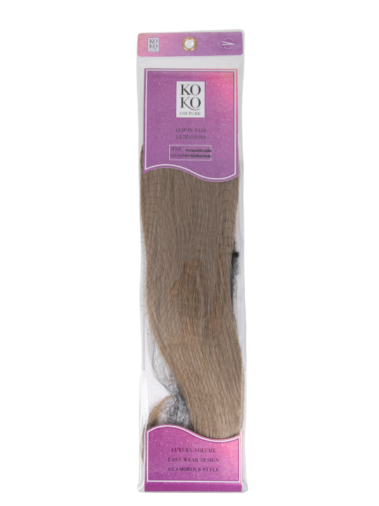 V-Shaped One Piece 20″ Straight Synthetic Clip-In Hair Extensions