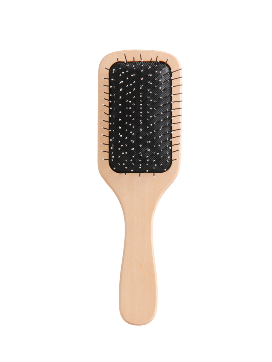 Wooden Metal Cushion Hair Brush - Style N