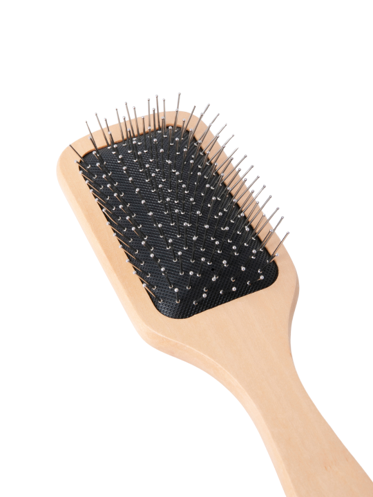 Wooden Metal Cushion Hair Brush - Style N