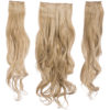 Three Pieces Curly Clip in Extension Heat Resistance Synthetic Hair- G846C/G3C - Caramel Blonde 18/24