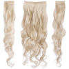 Three Pieces Curly Clip in Extension Heat Resistance Synthetic Hair- G846C/G3C - Light Golden Blonde 24/613