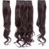 Three Pieces Curly Clip in Extension Heat Resistance Synthetic Hair- G846C/G3C - Plum for Extensions 99J