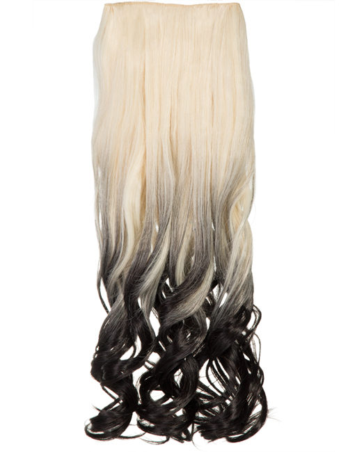 Ombre Curly One Weft Clip In Dip Dye Extension