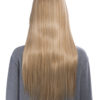 Long straight with side fringe full head synthetic wig