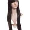 Long straight with side fringe full head synthetic wig