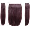 Elle - 18" Three Pieces Straight Clip In Extension Heat Resistant Synthetic Hair