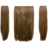 Elle - 18" Three Pieces Straight Clip In Extension Heat Resistant Synthetic Hair