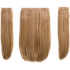 Elle - 18" Three Pieces Straight Clip In Extension Heat Resistant Synthetic Hair