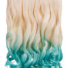 Coloured Straight clip in extensions heat resistant synthetic hair