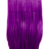 Coloured Straight clip in extensions heat resistant synthetic hair