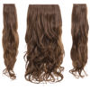 Coloured Straight clip in extensions heat resistant synthetic hair