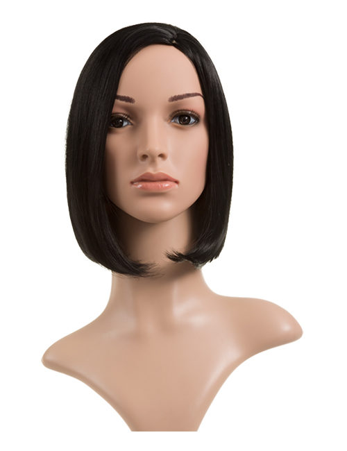 Natalie Natural Straight Side Fringe Synthetic Full Head Wig